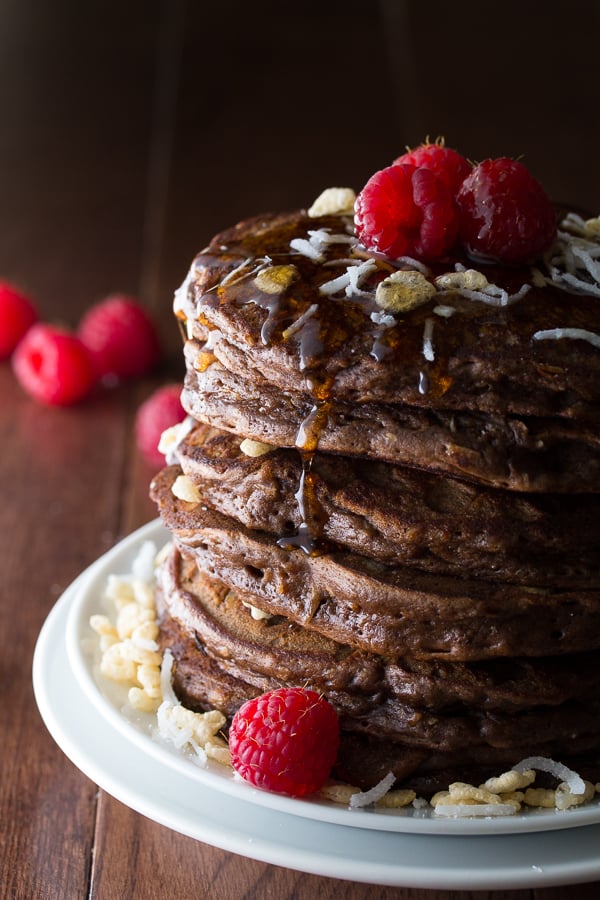 Coconut Krispie Chocolate Pancakes