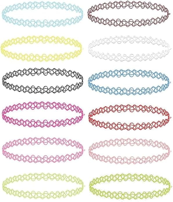BodyJ4You 12PC Tattoo Choker Necklace
