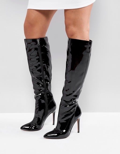 asos knee high suede boots