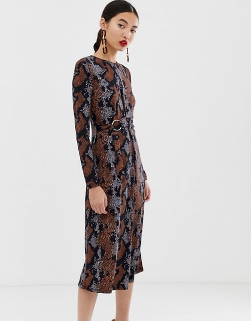 Warehouse Snake Print Dress