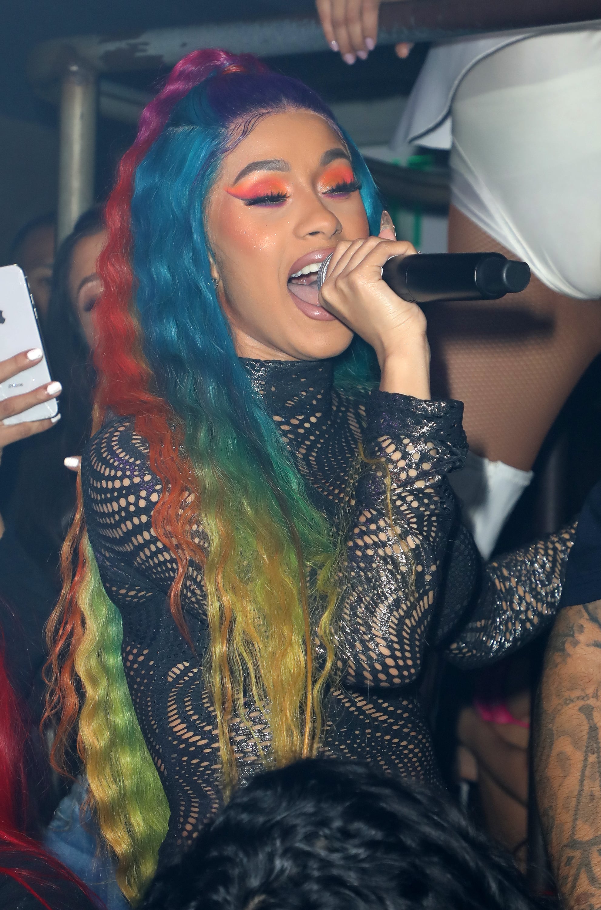 Makeup, Beauty, Hair & Skin | Forget the Post-Breakup Cut — Cardi B Just Stepped Out With Long Rainbow Hair | POPSUGAR Beauty Photo 9 Makeup, Beauty, Hair & Skin | Forget the Post-Breakup Cut — Cardi B Just Stepped Out With Long Rainbow Hair | POPSUGAR Beauty Photo 9