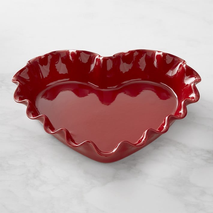 Heart-Shaped Bakeware: Emile Henry French Ceramic Ruffled Heart Dish