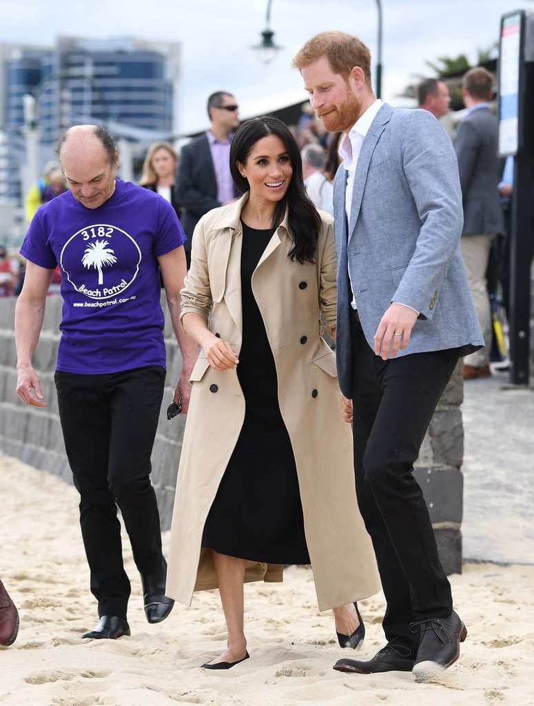 Meghan Markle Black Club Monaco Dress on the Beach 2018