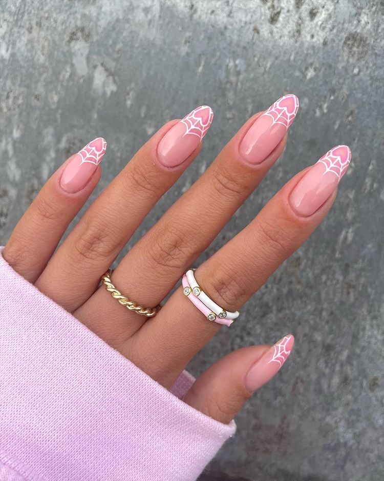 40 Awesome Spring Nail Ideas 2023  Minimalist White Love Heart