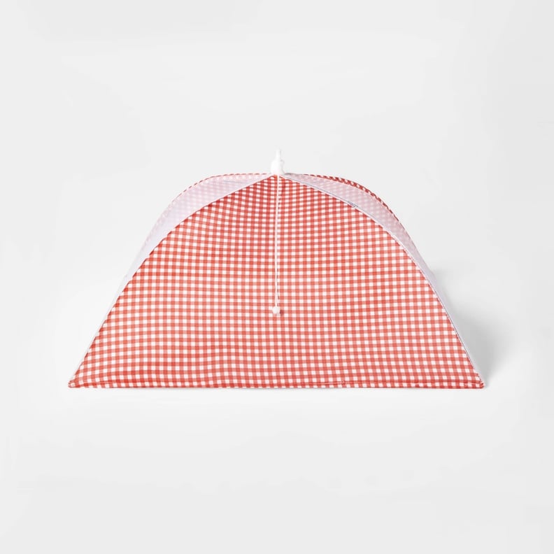 Gingham Print Food Tent Red 