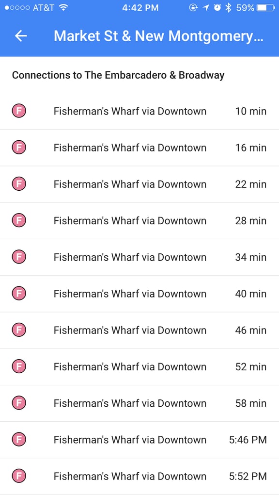 Look at public transit timetables.