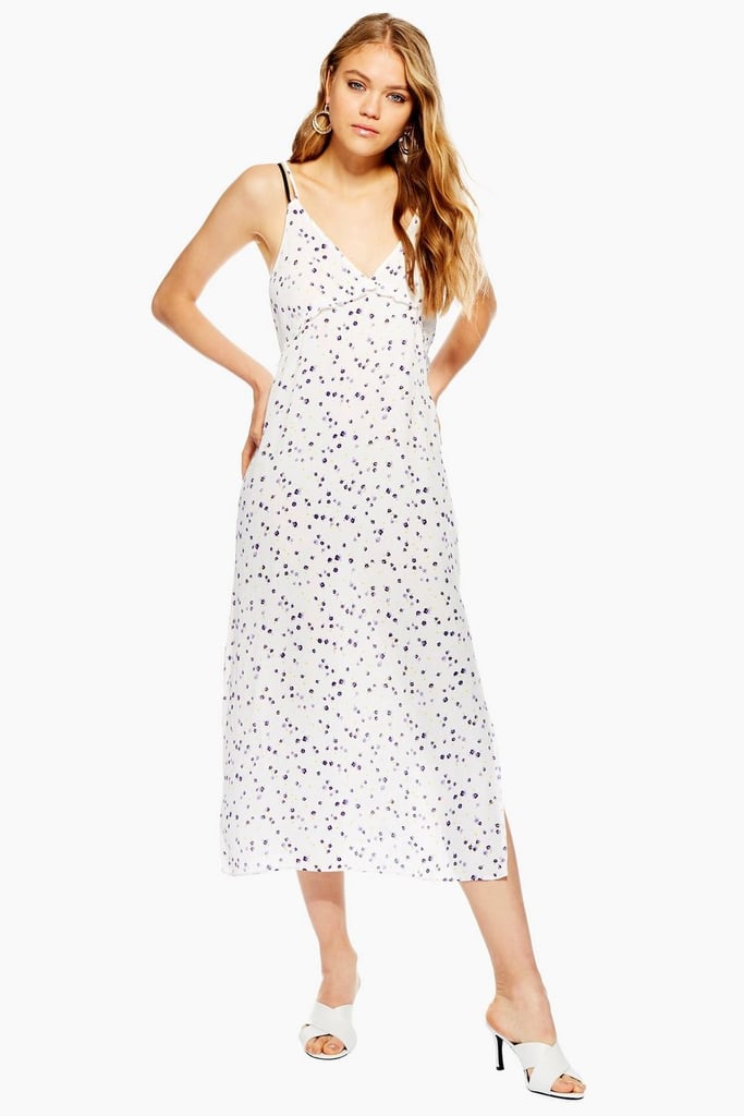 Topshop Pansy Printed Slip Dress