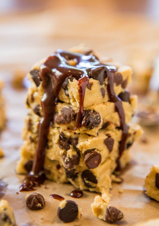 Vegan Raw Chocolate Chip Cookie Dough Bars