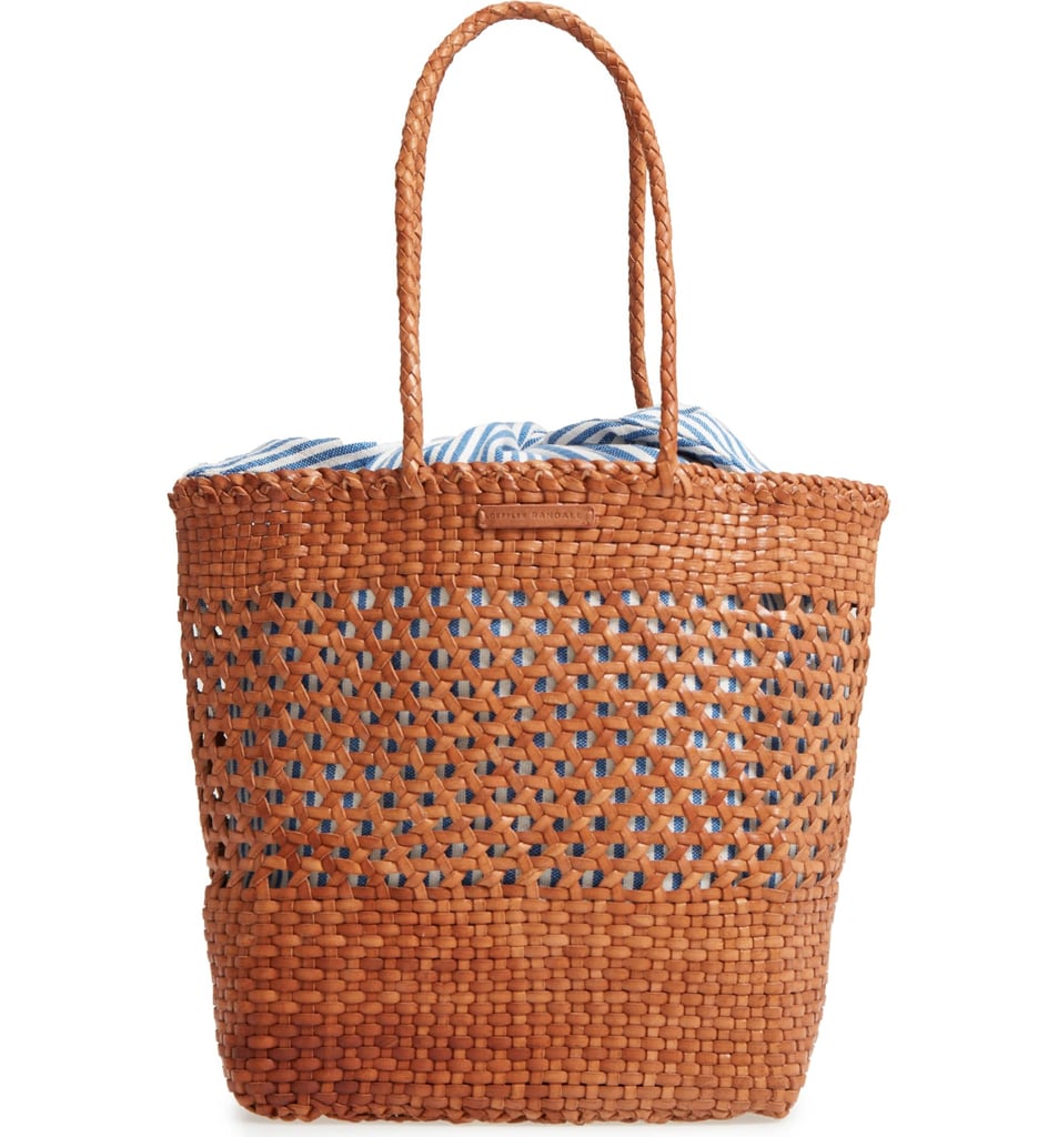 Ashley Olsen's Brown Wicker Bag | POPSUGAR Fashion