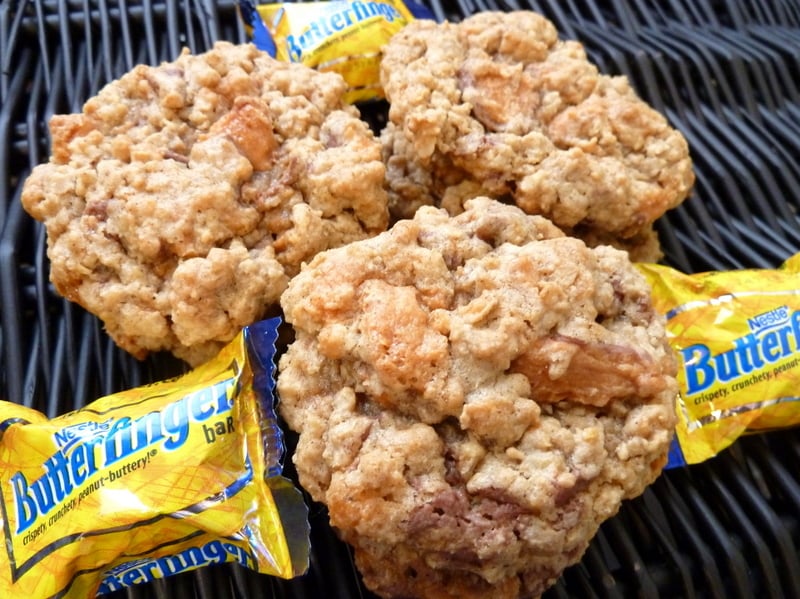 Butterfinger Oatmeal Cookies