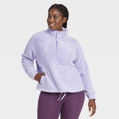 lavender sherpa pullover