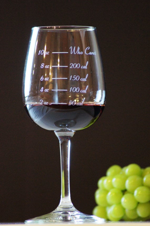 calorie-counting wine glass