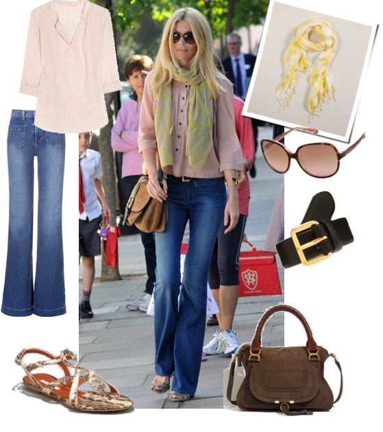 claudia schiffer casual style