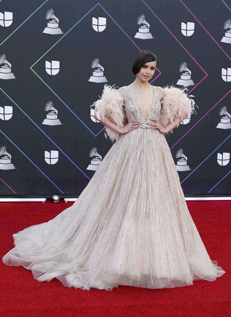 Sofia Carson Wore a Sparkly Pink Dress to the Latin Grammys