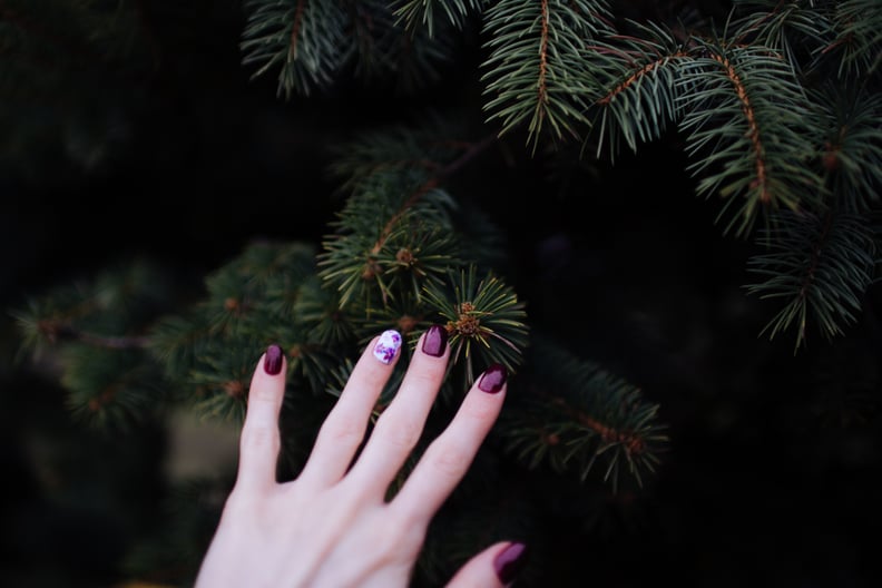 Use Tape to Create Holiday Nail Art