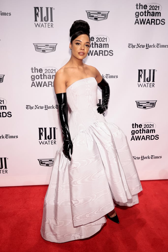 2021 Red Carpet Fashion Trend: Leather Opera Gloves