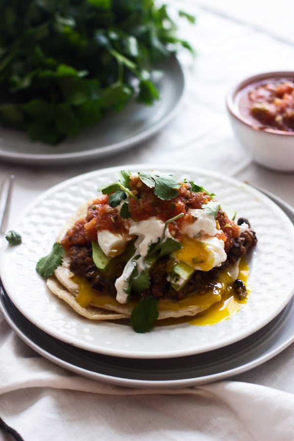 Mexican Breakfast Tostadas