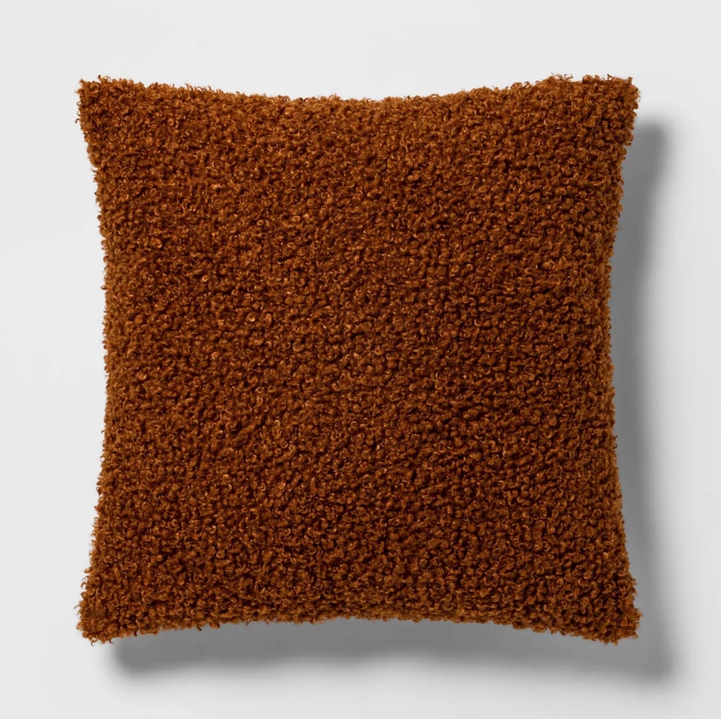 For a Textured Couch Pillow: Threshold Euro Boucle Decorative Throw Pillow