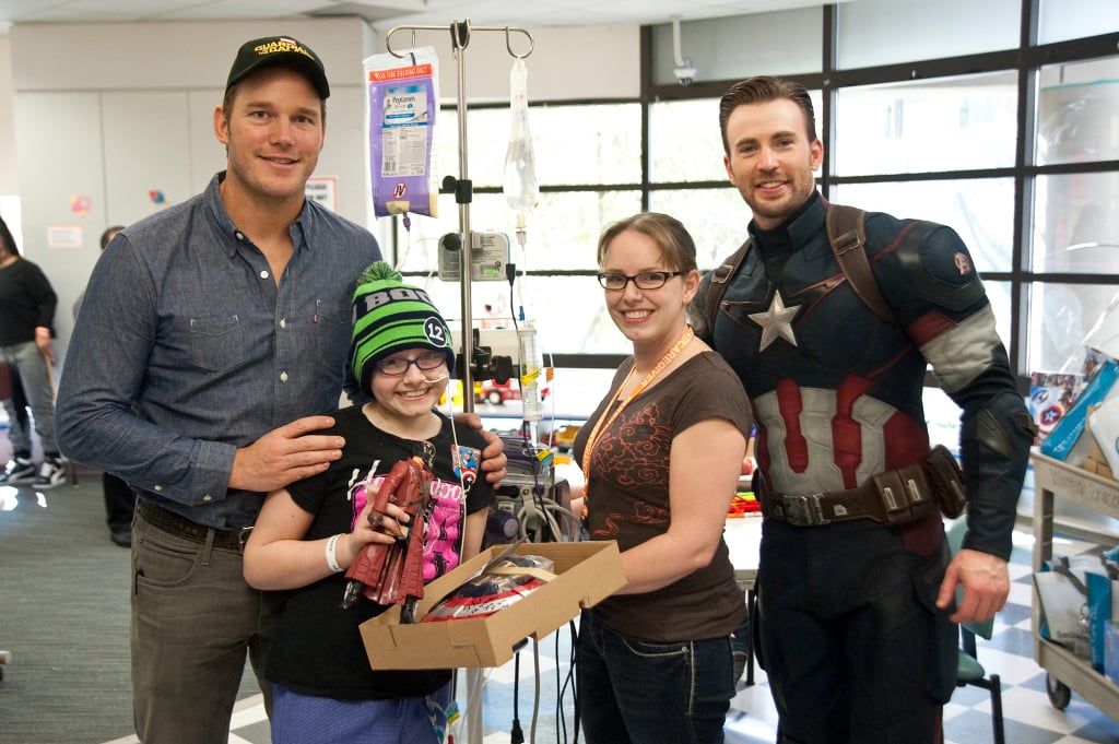 Chris Pratt and Chris Evans at Seattle Children's Hospital