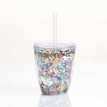 Multi Glitter Stemless Tumbler