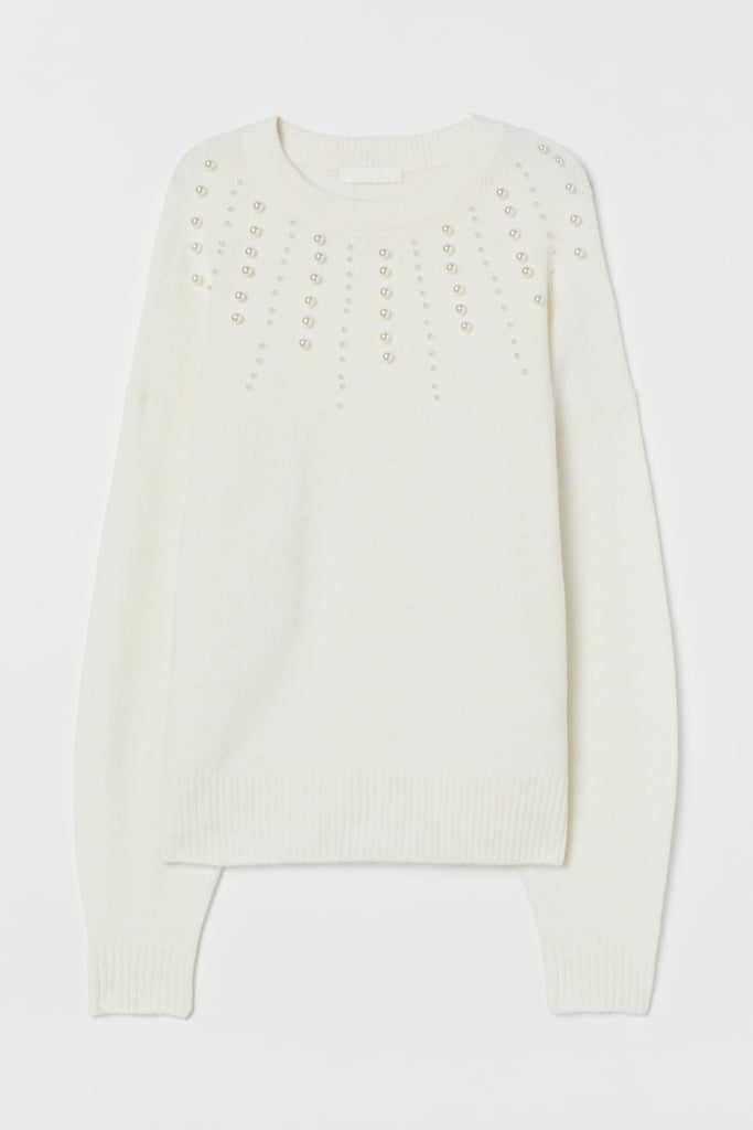 H&M Knit Sweater With Beads