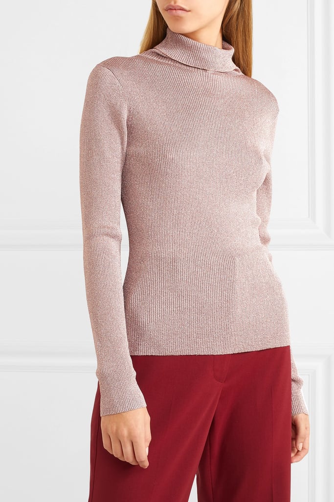 3.1 Phillip Lim Ribbed Lurex Turtleneck Sweater Selena Gomez Wears a