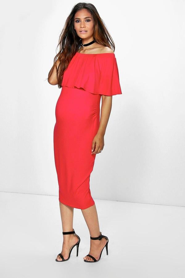 Boohoo Maternity Eva Midi Dress