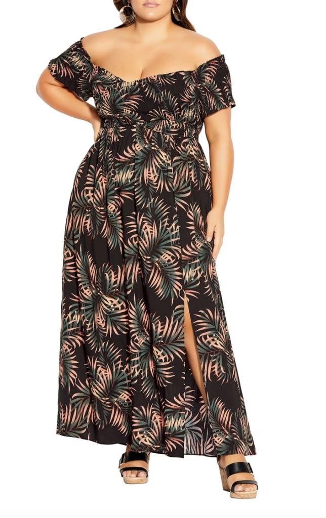 City chic off on sale the shoulder maxi dress