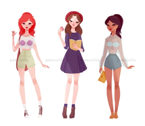 Ariel Belle And Jasmine These Modern Disney Princesses Are Too Cute Popsugar Love Sex Photo 4