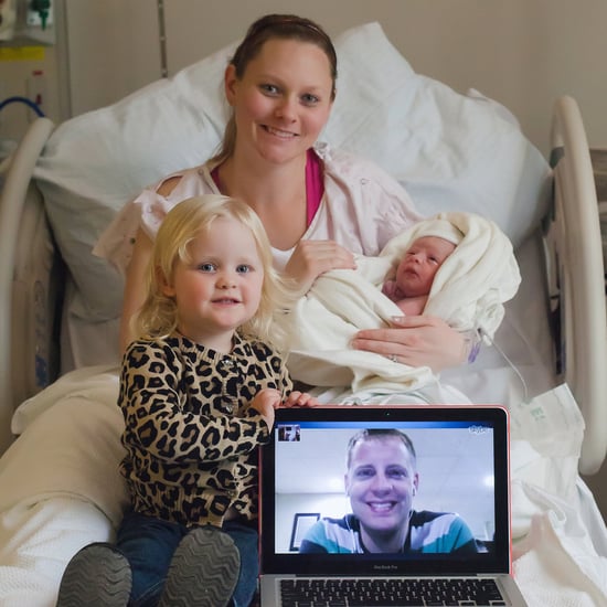 Photos of Military Birth Witnessed Over Skype