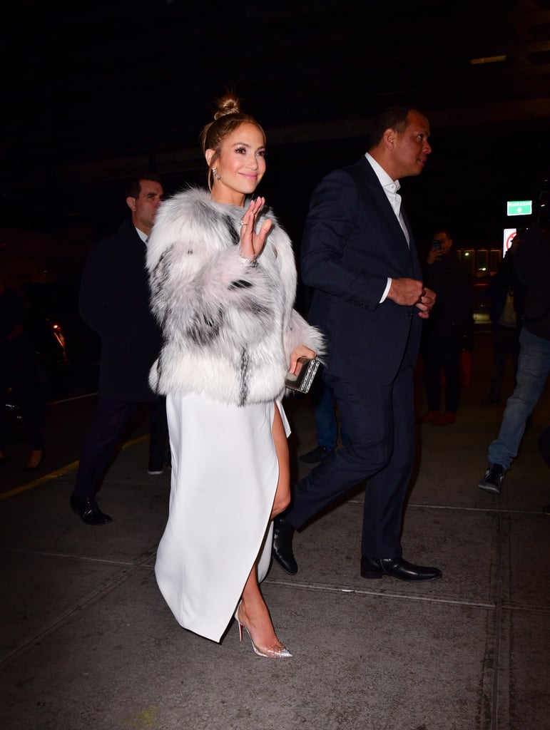 Jennifer Lopez White Elie Saab Dress at Second Act Afterparty