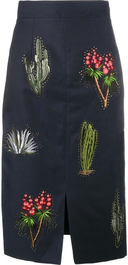 Stella McCartney cactus embroidered pencil skirt ($1,195)
