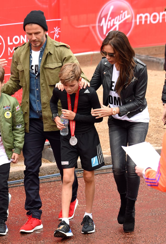 Beckham Family at London Marathon 2015 | Pictures
