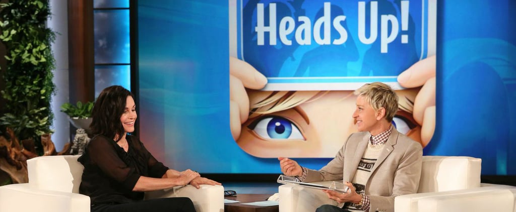 Courteney Cox Plays Friends Heads Up! Game