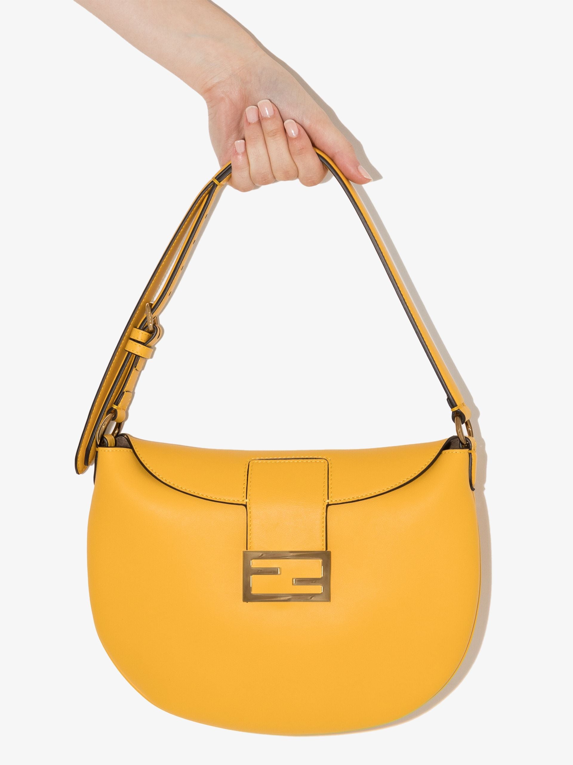 Fendi Yellow Croissant Leather Shoulder Bag ($2,010)