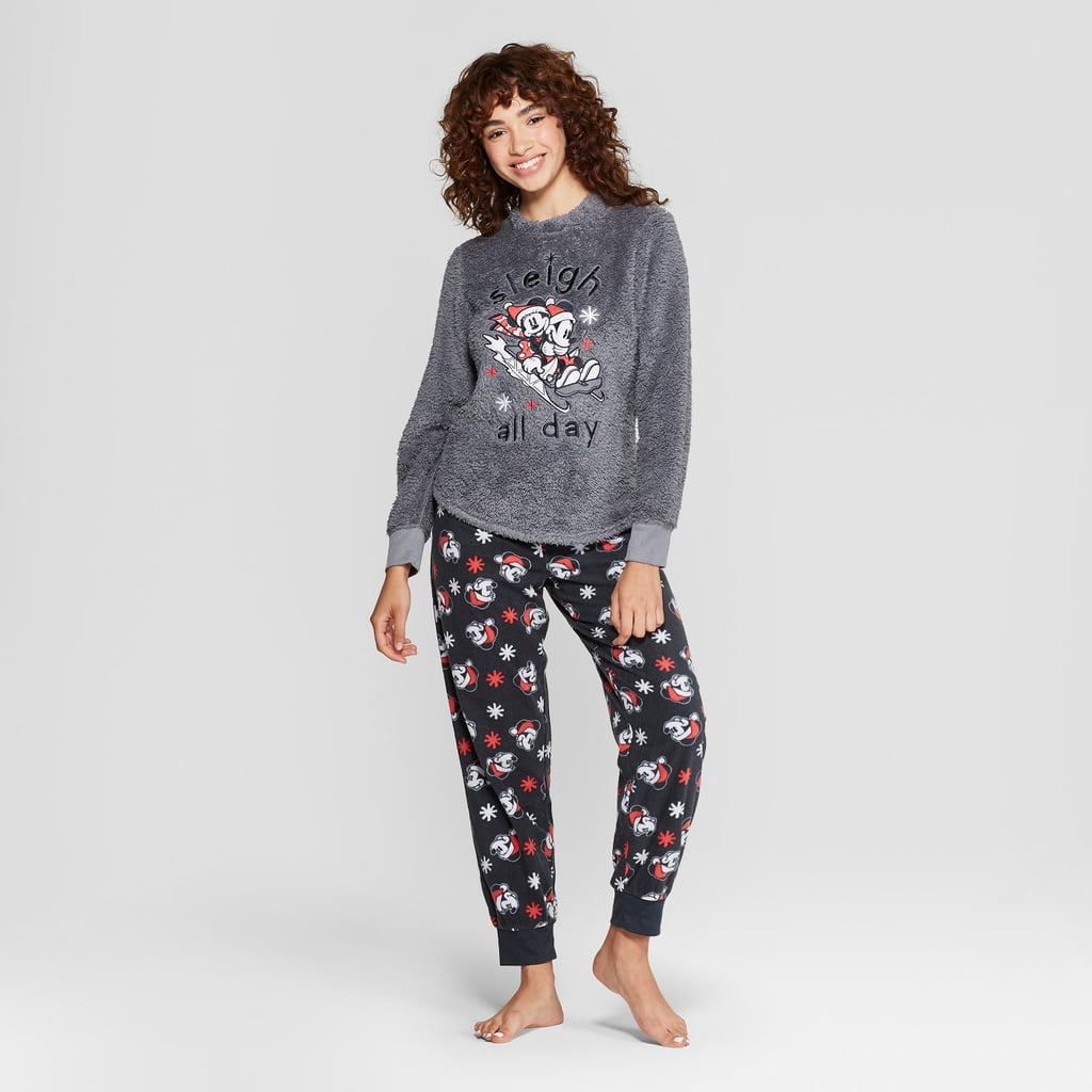 Women's Disney Mickey Mouse & Friends Holiday Cozy Pajama Set | Cheap ...
