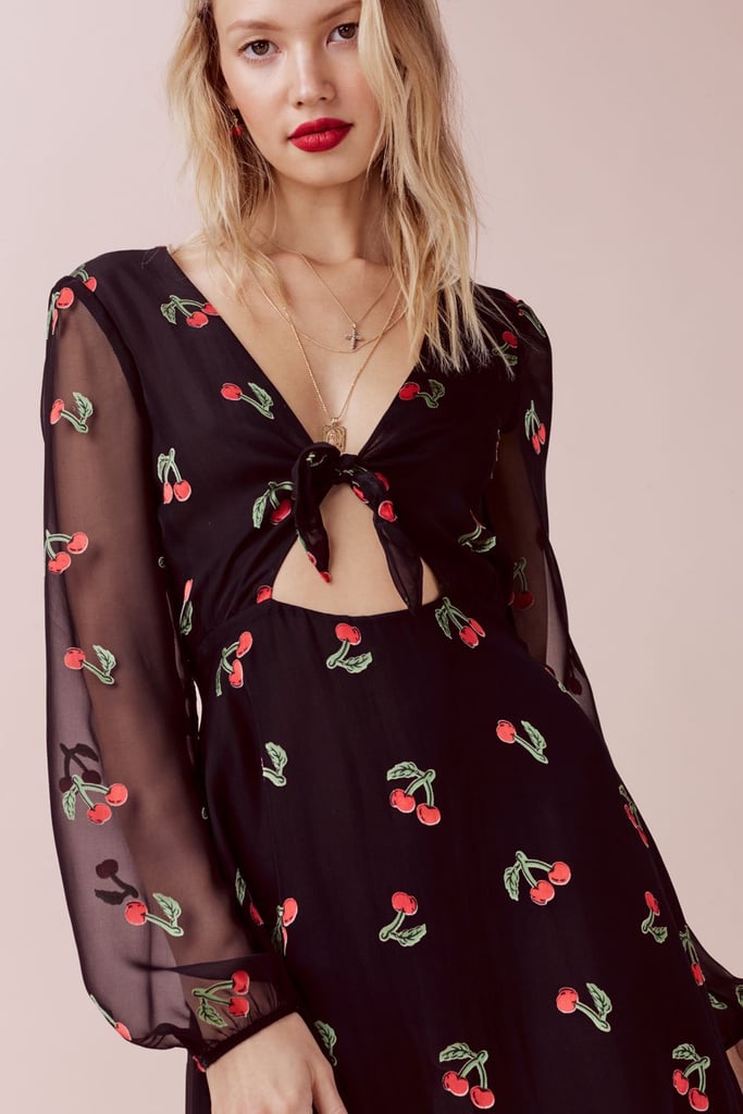 For Love & Lemons Cherry Twist Mini Dress