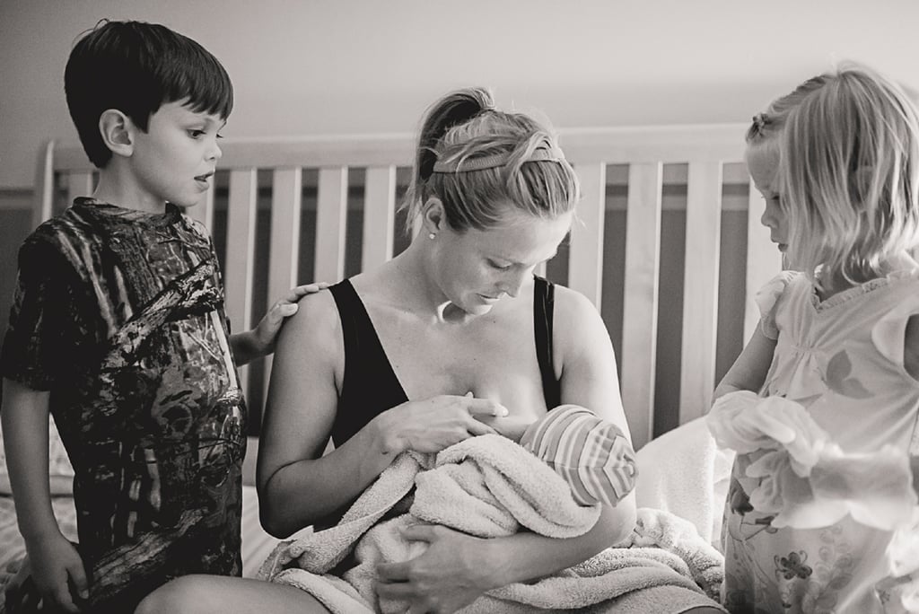 Black and White Photos of a Home Birth