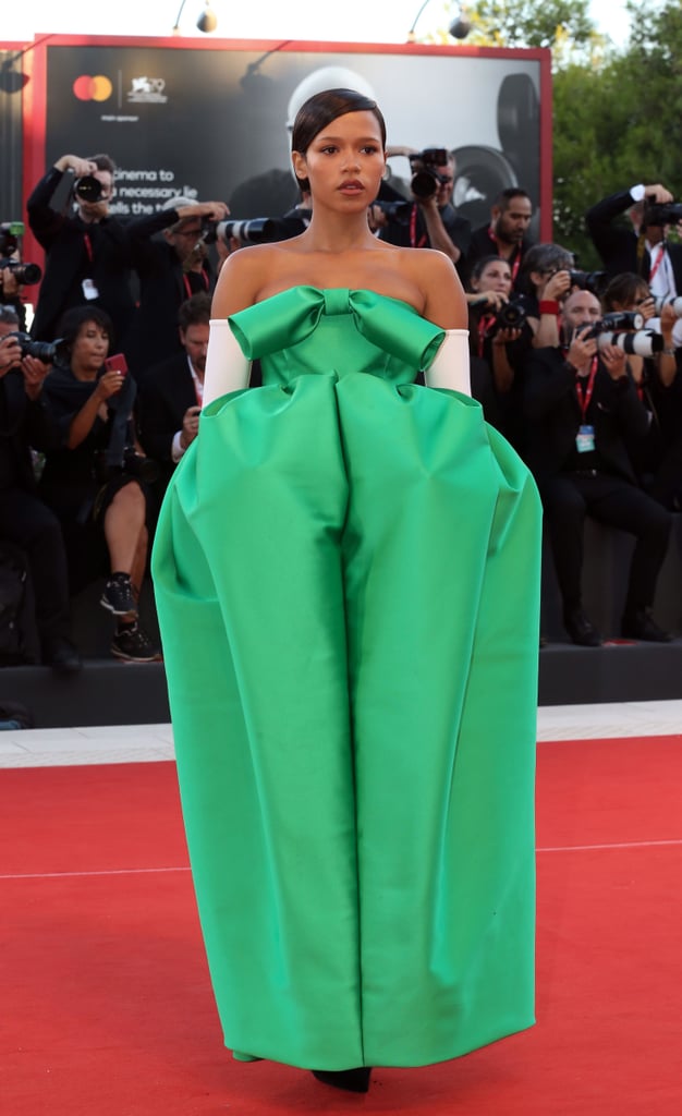 Taylor Russell in Balenciaga at the 2022 Venice Film Festival