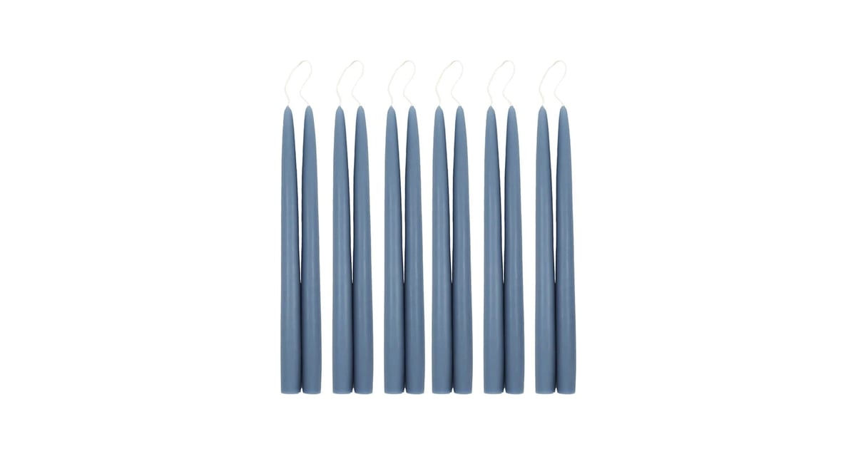 Dusty Blue Taper Candles Decor Ideas for a First Apartment or Home