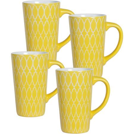 Studio Set of 4 Mugs, Yellow ($18)