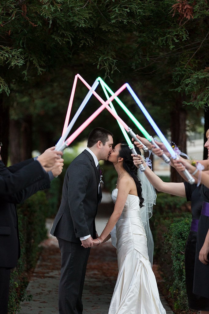 Lightsaber SendOff (Option 2) Star Wars Wedding Ideas POPSUGAR