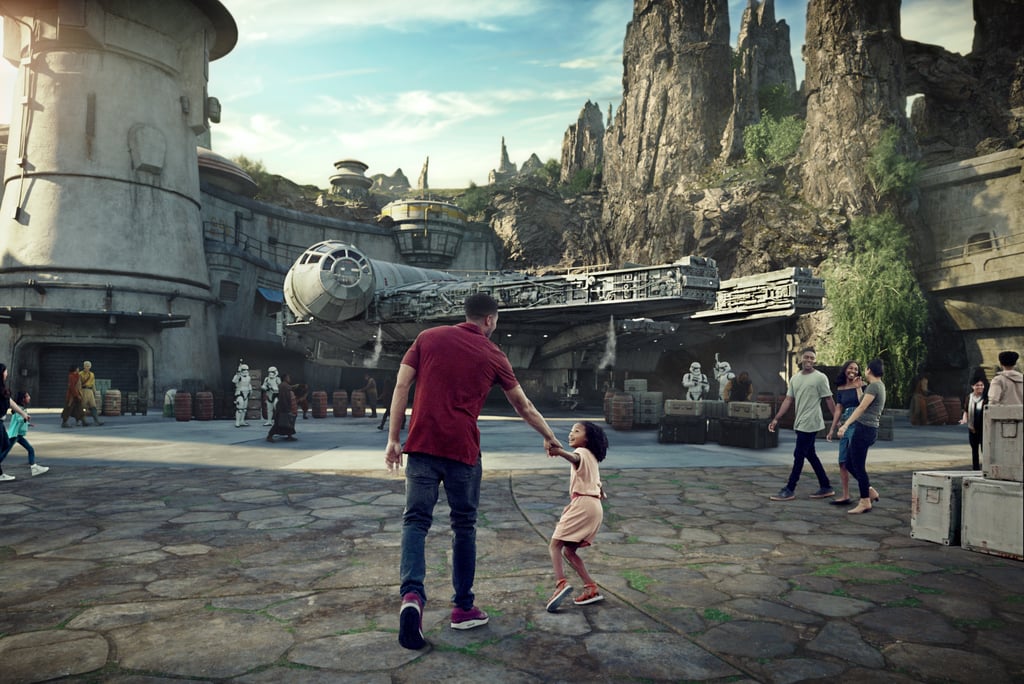 The view walking into Star Wars: Galaxy's Edge.
