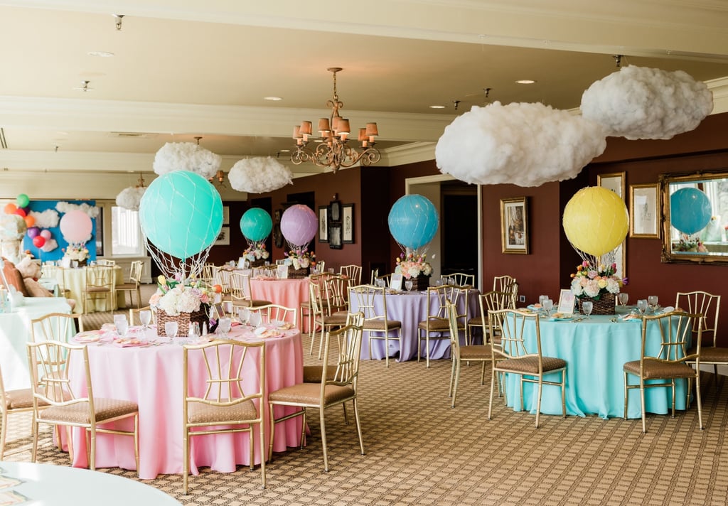 hot air balloon shower decorations