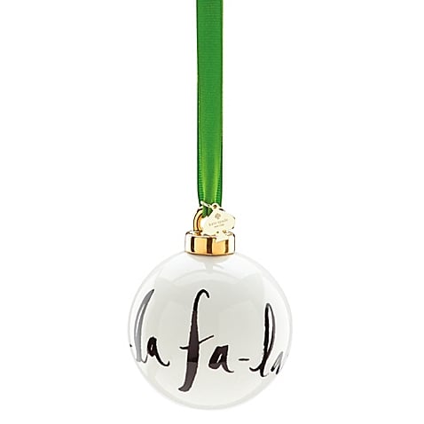 Kate Spade New York "Fa La La" Porcelain Ornament