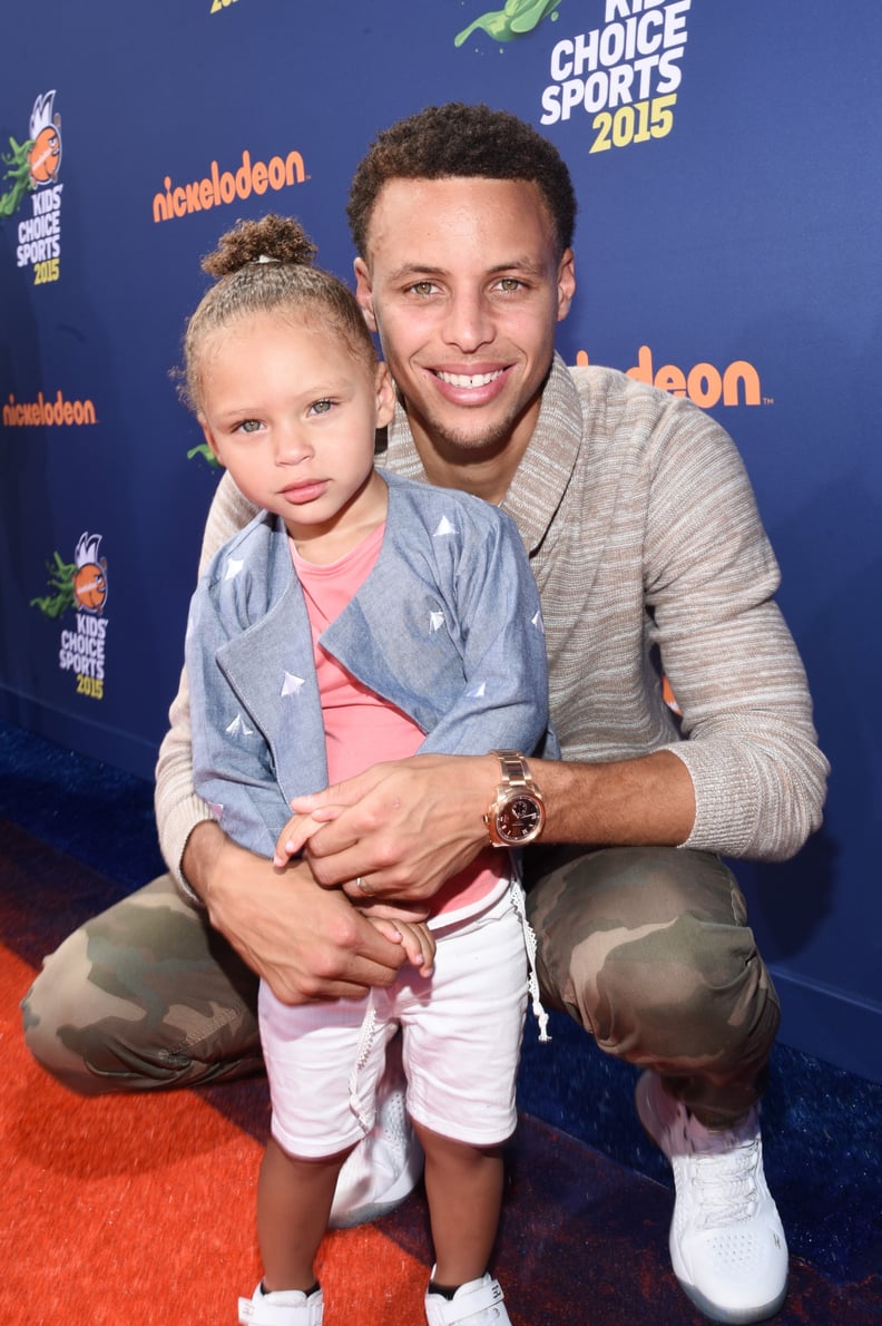 Stephen and Riley Curry at Kids Choice Sports Awards 2015