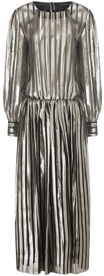 Jill Stuart Gold Striped Silk Bambi Dress ($770)