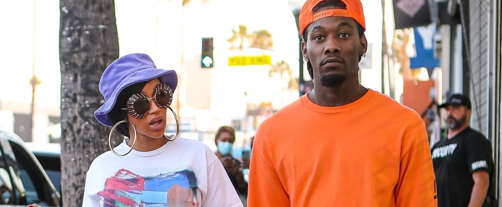 Cardi B and Offset Wear Matching Camo Shorts and Birkin Bags