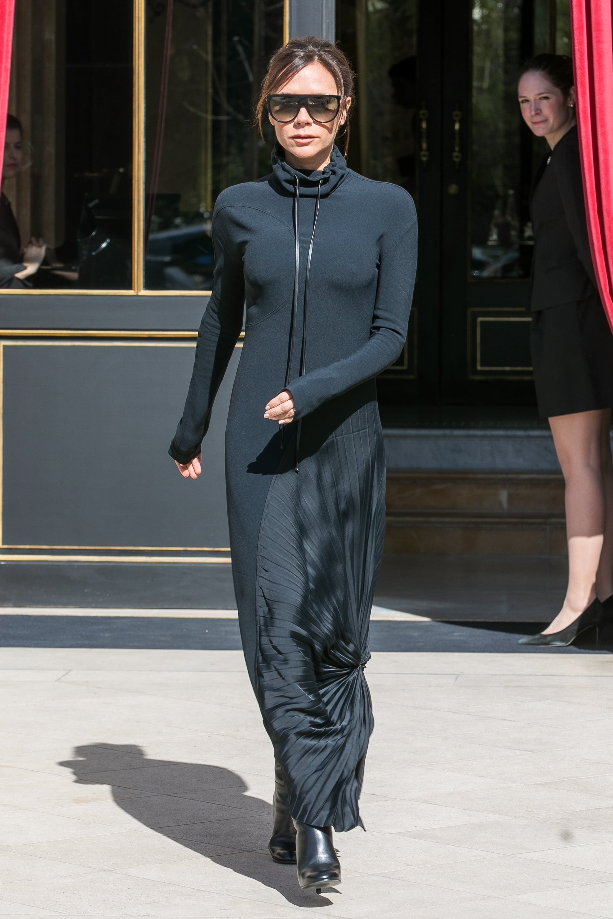 Victoria Beckham Black Hoodie Dress PS Fashion