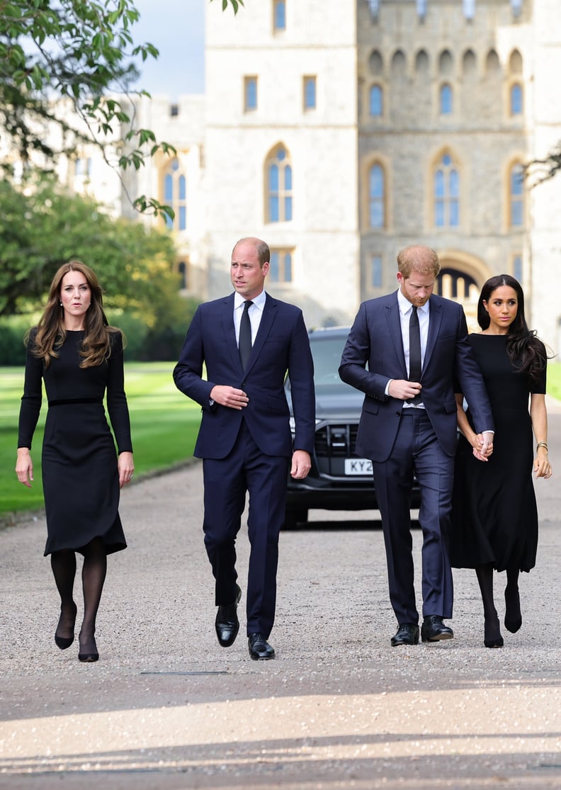 Princess Kate, Prince William, Prince Harry, and Meghan Markle at Windsor Castle